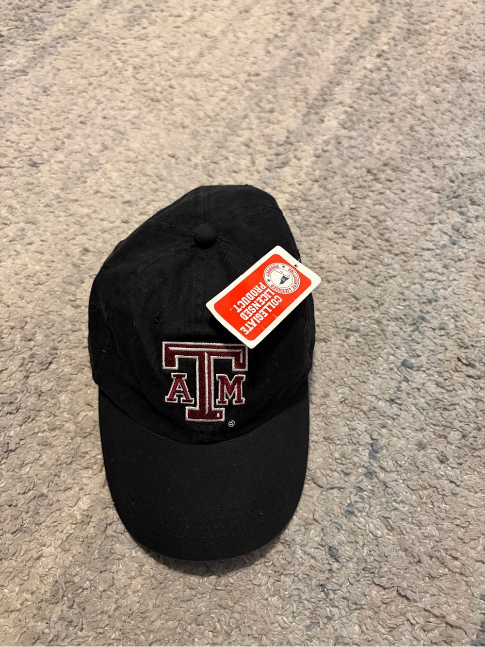 NWT Texas A&M Aggies Hat Signatures Black Strapback Baseball Cap ATM Embroidered